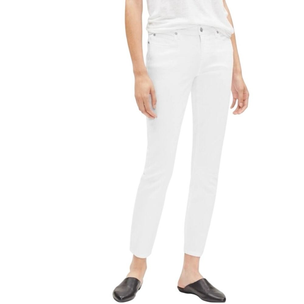 Eileen Fisher Women's White System Organic Cotton Slim Ankle Jean - NWT - 4